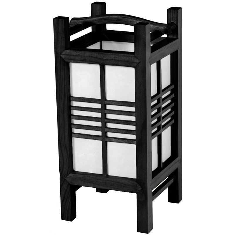 Oriental Furniture 14" Akida Lamp - Black