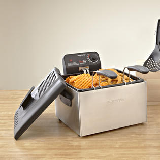 Presto 05466 5 Liter Dual Basket ProFry Deep Fryer Stainless Steel