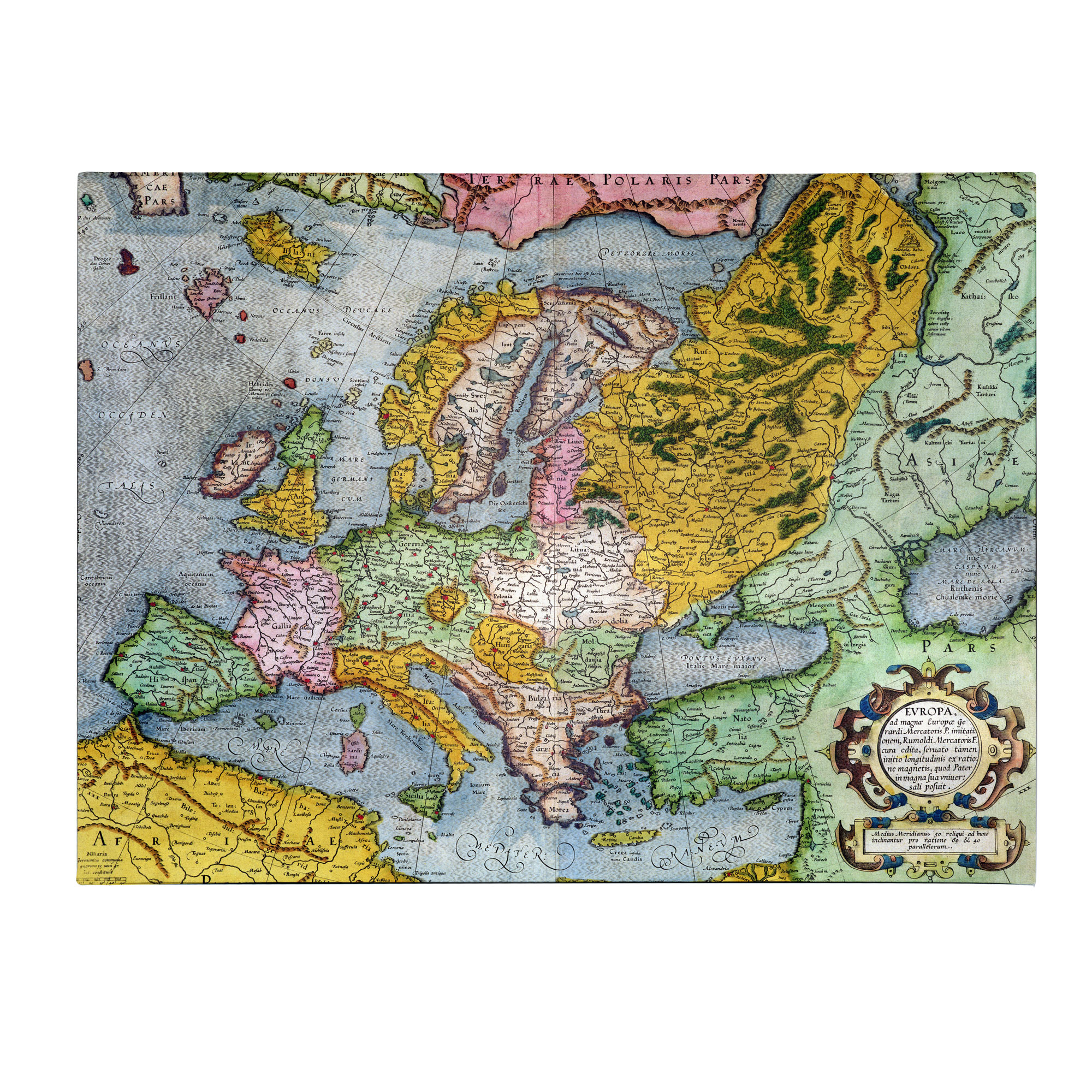 Trademark Global Gerardus Mercator 'Europe In the 1590's' Canvas Art