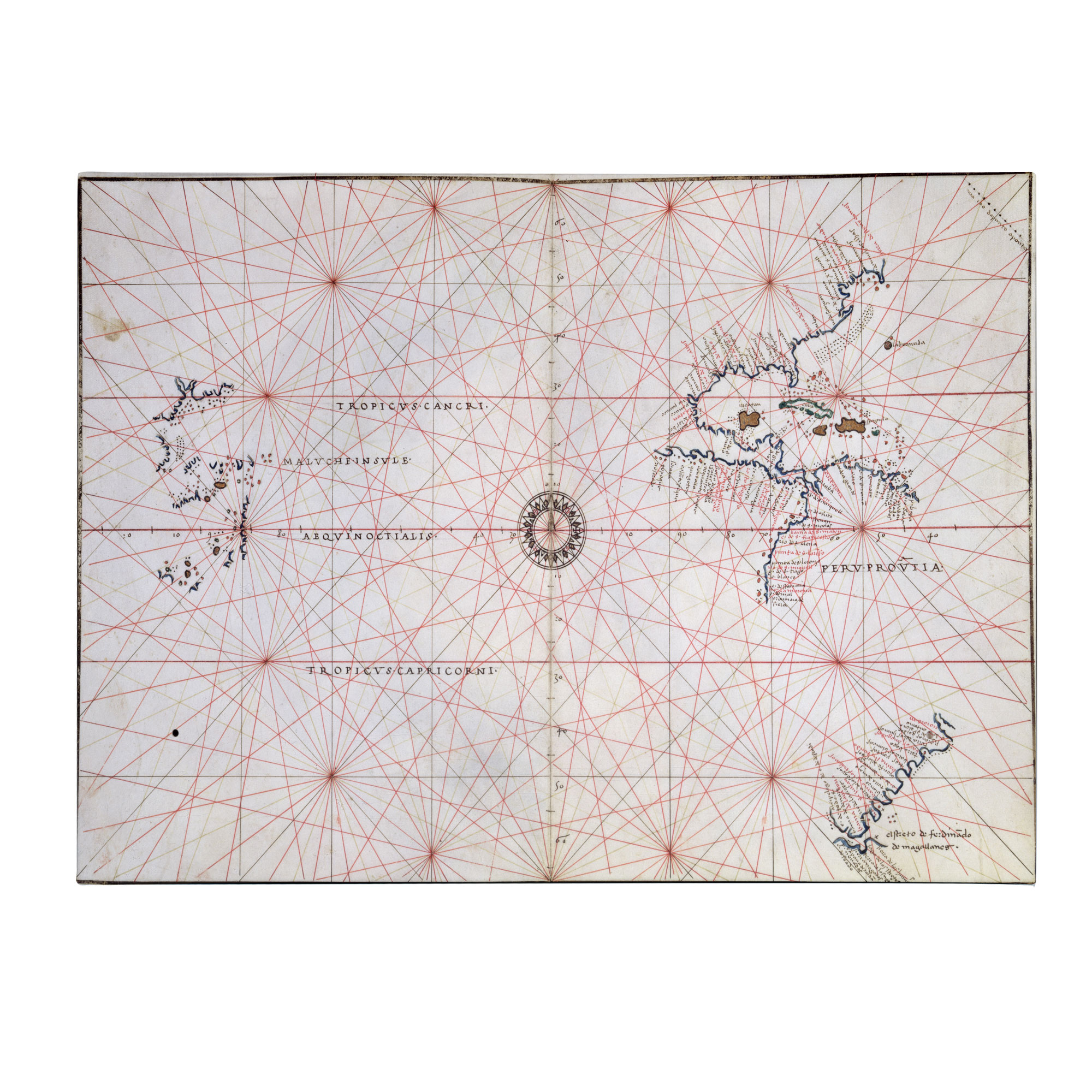 Trademark Global Nautical Chart of the Pacific Ocean; 1500's' Canvas Art