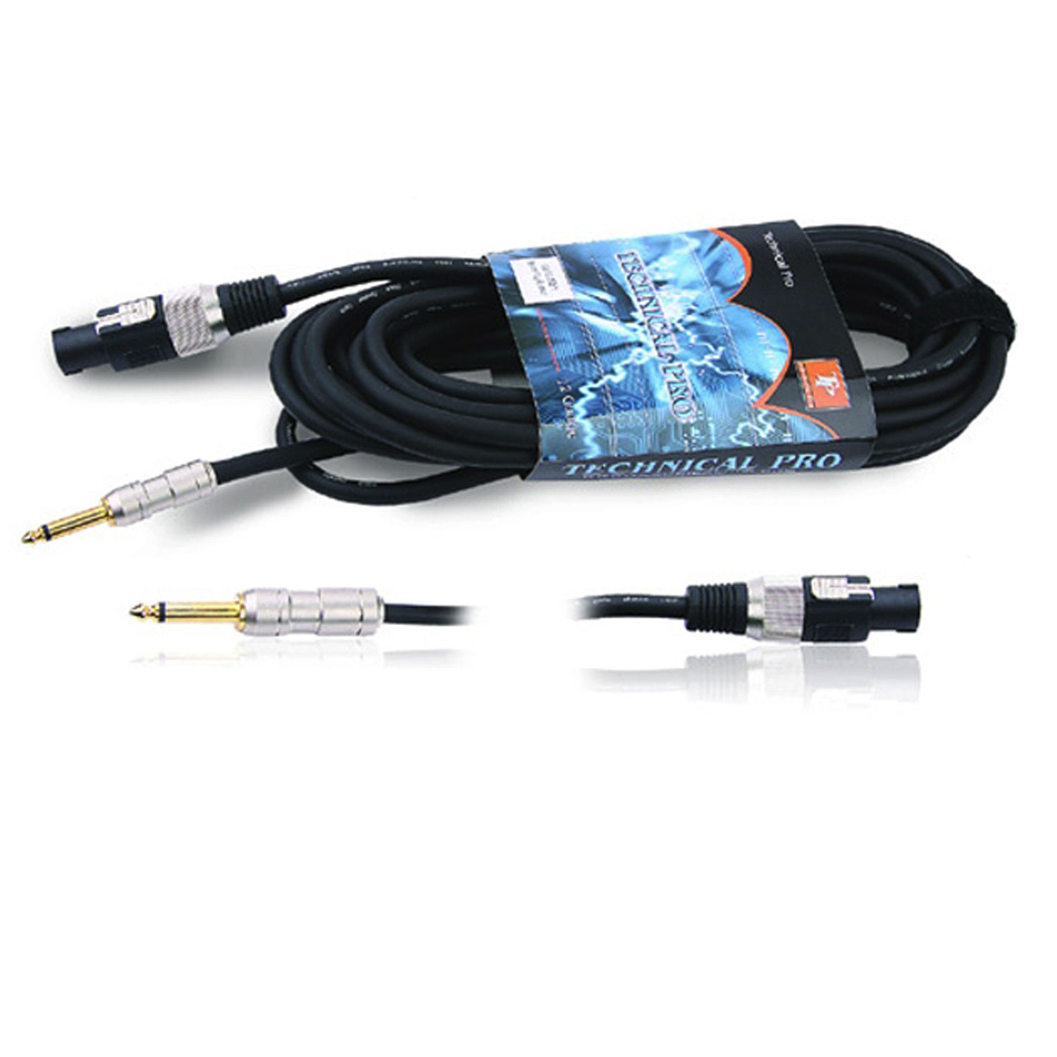 Technical Pro 50' Foot 12 Gauge 1/4'' to Speakon Pro Audio Speaker Cable