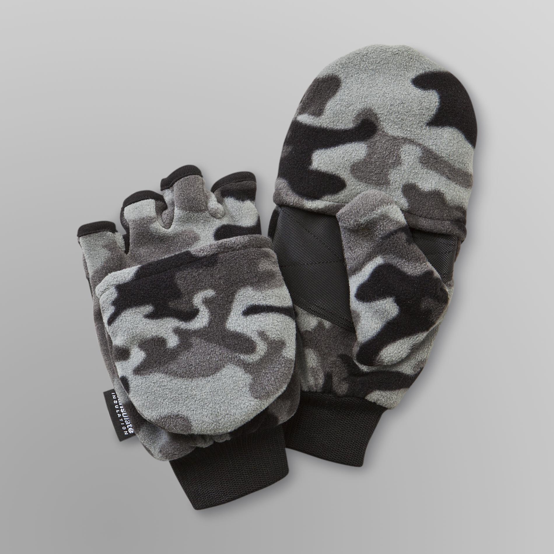 Athletech Men's Convertible Fleece Gloves - Camouflage