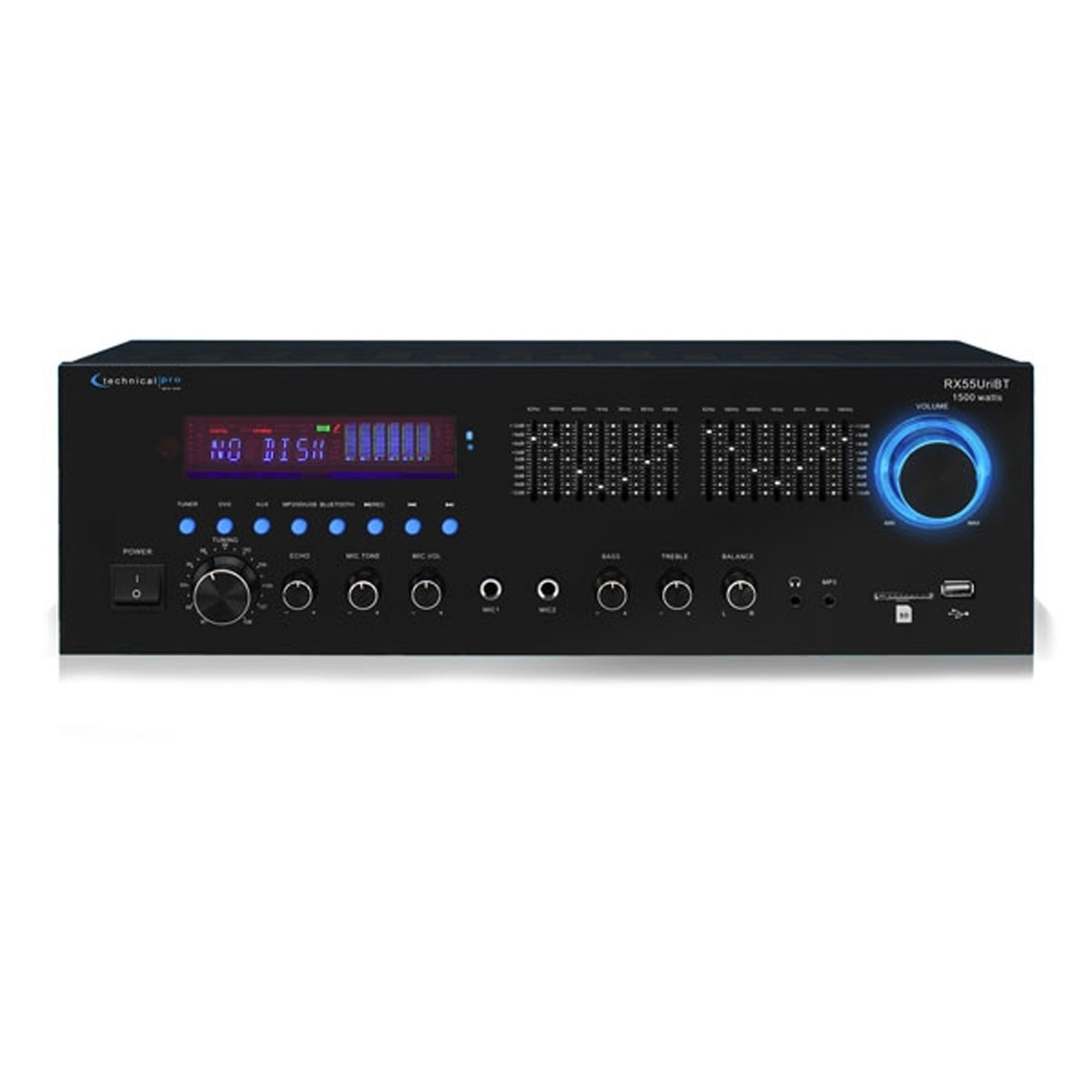 Technical Pro 97079494M Professional Receiver with USB & SD Card Inputs - With Bluetooth Compatibility