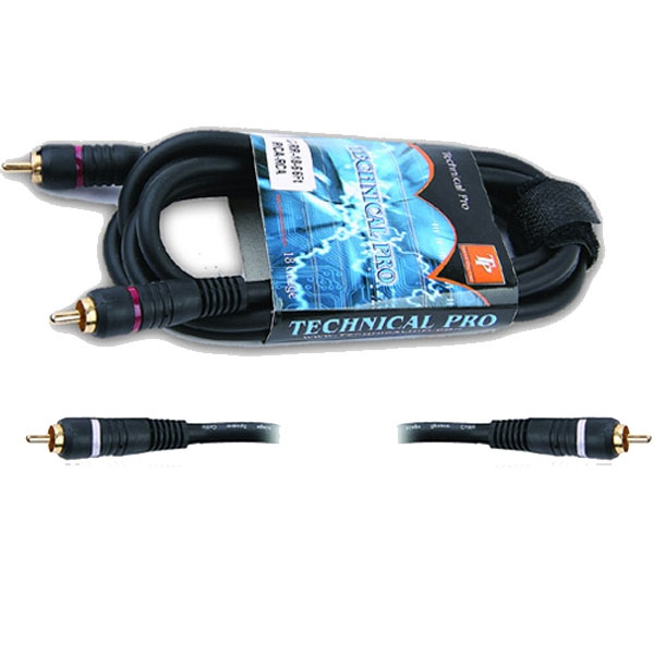 Technical Pro 18 Gauge 3 Foot RCA To RCA Audio Cabl