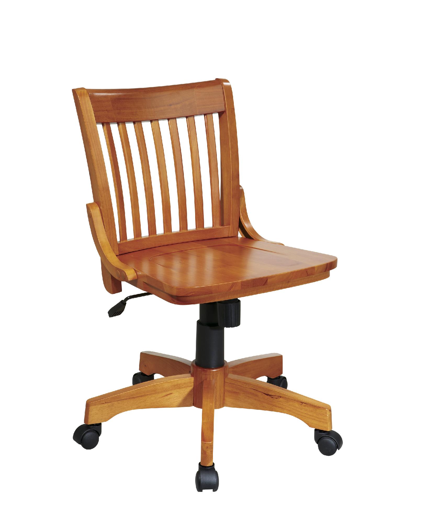 OSP Designs Deluxe Armless Wood Banker's Chair
