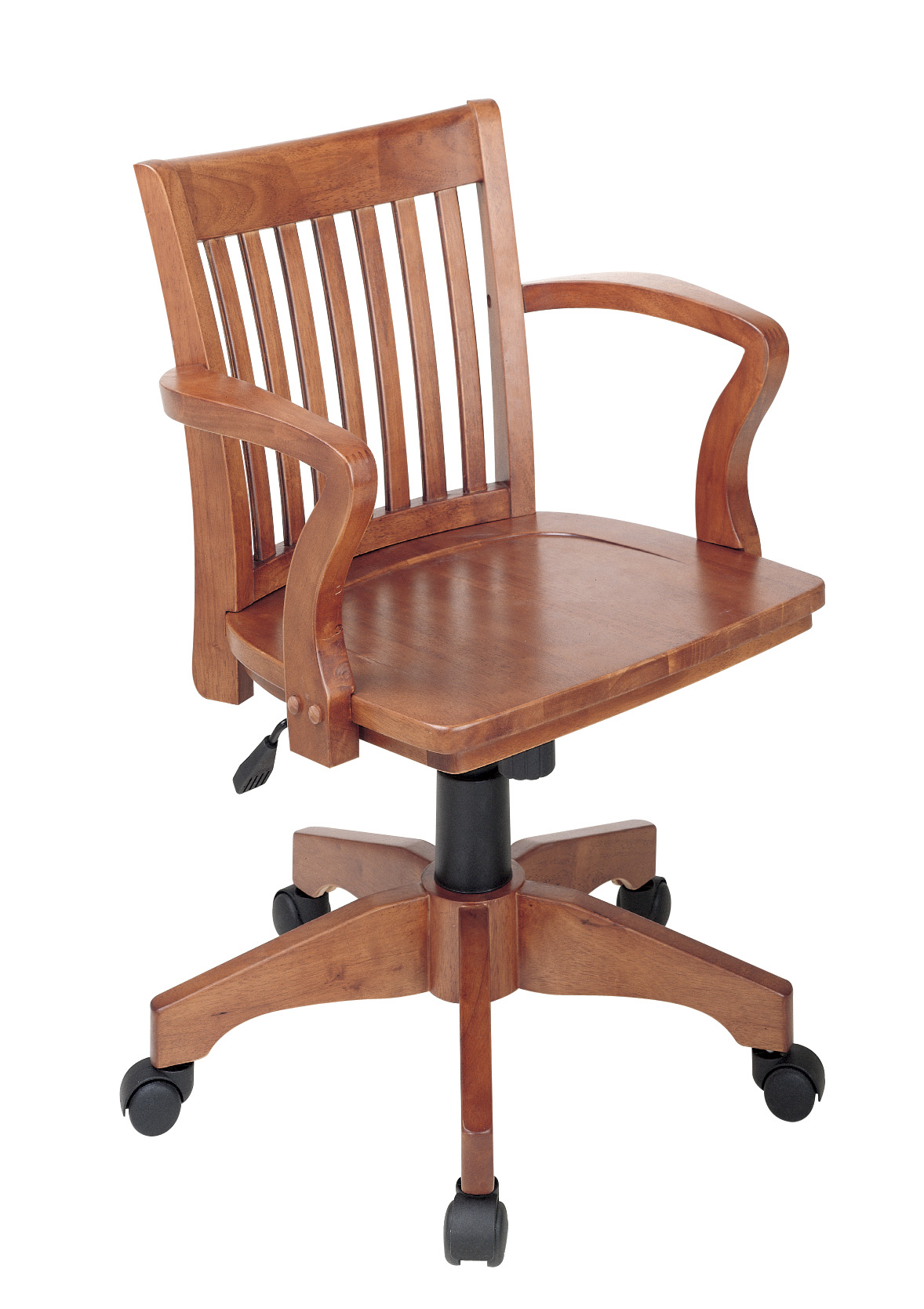 OSP Designs Deluxe Wood Banker's Chair with Wood Seat