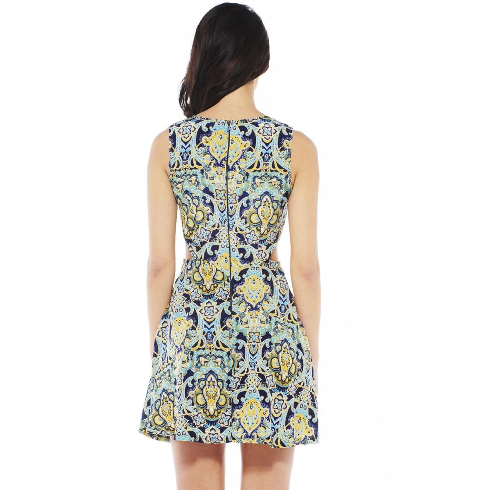AX Paris Women&#8217;s New Paisley Print Side Cut Out Dress - Online Exclusive