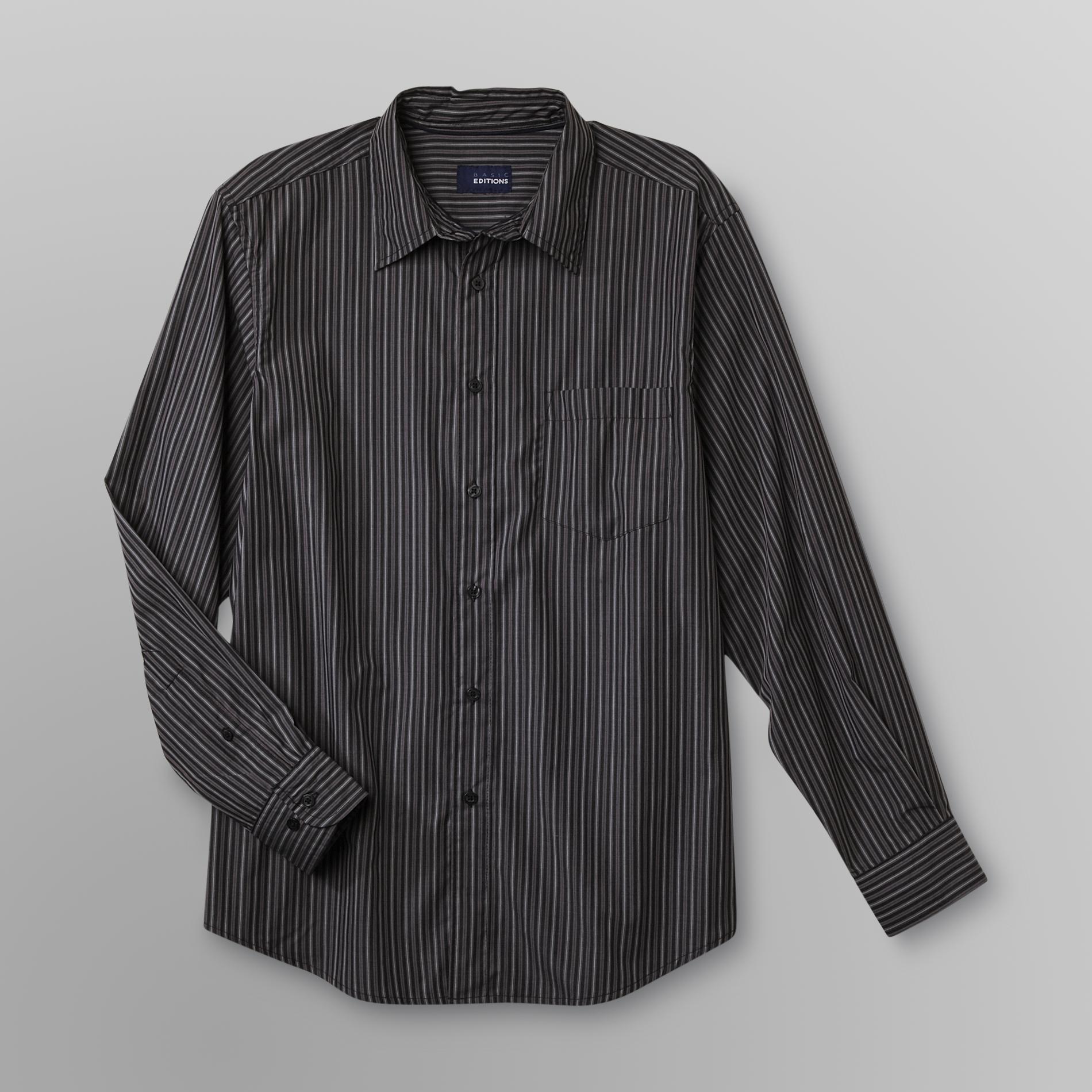 Basic Editions Men's Easy Care Shirt - Striped