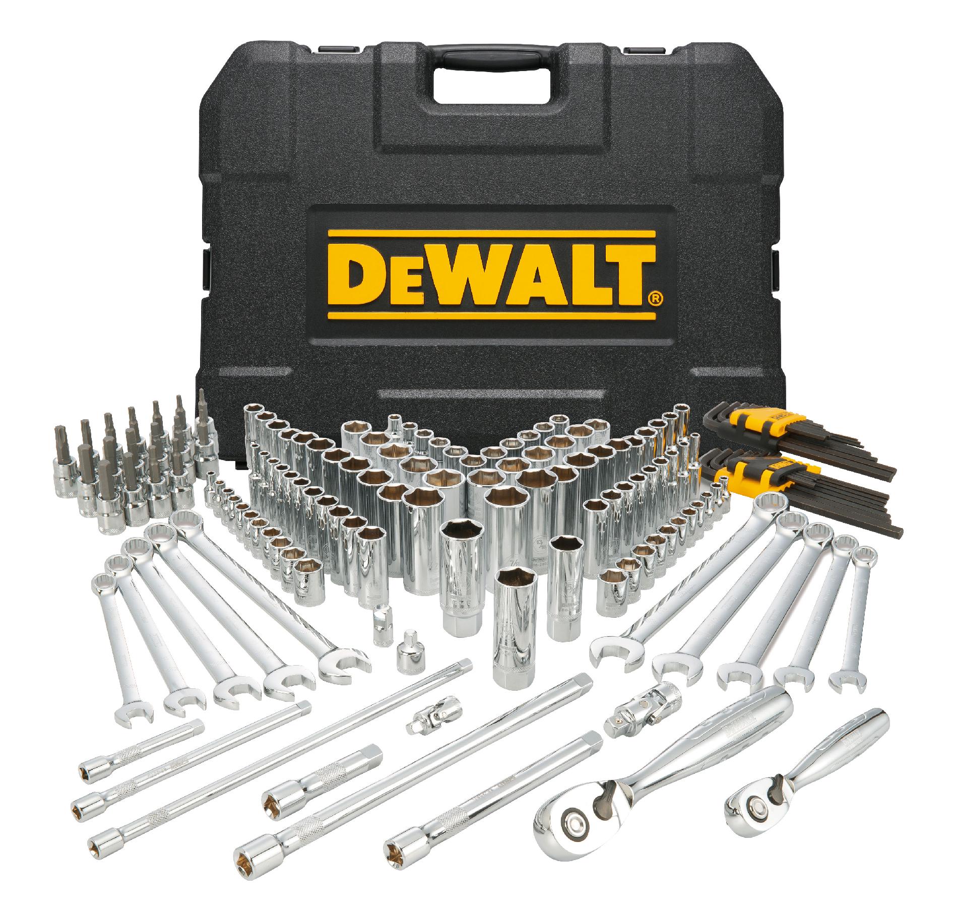 DeWalt 156 Piece Mechanics Tool Set, 1/4-Inch & 3/8-Inch ...