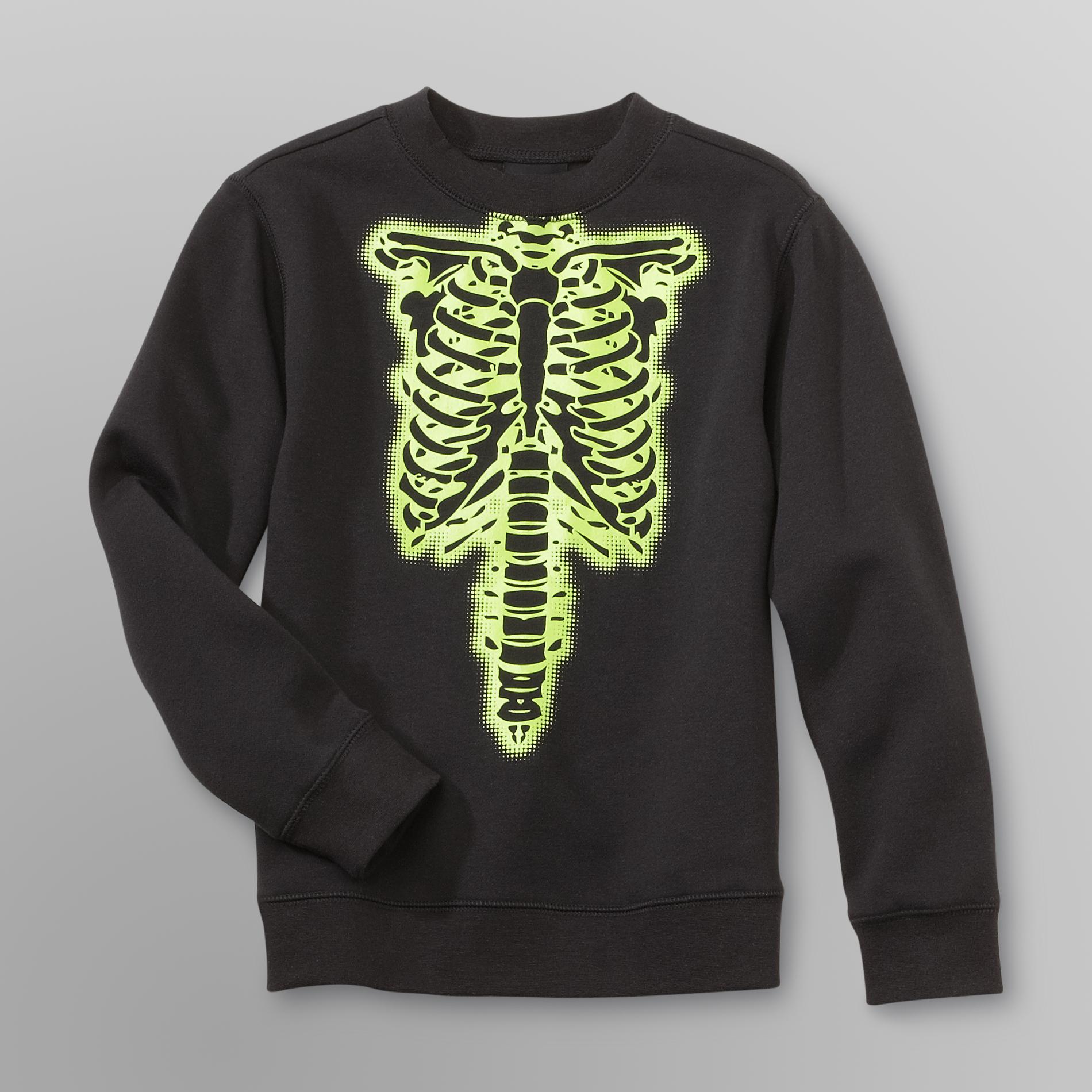 Joe Boxer Boy's Graphic Sweatshirt - Neon Skelton