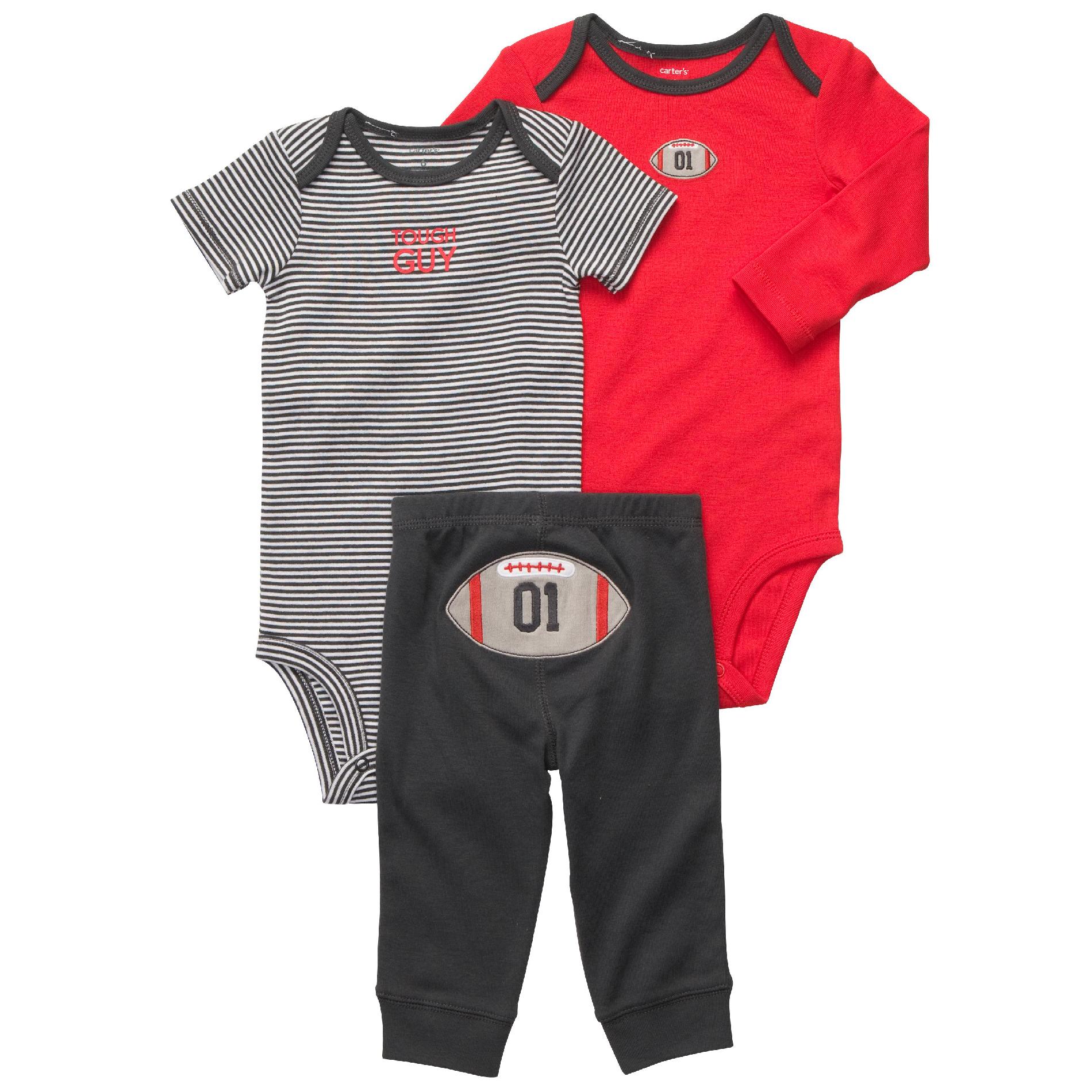 Carter's Newborn & Infant Boy's 3Pc Bodysuits & Pants - Football