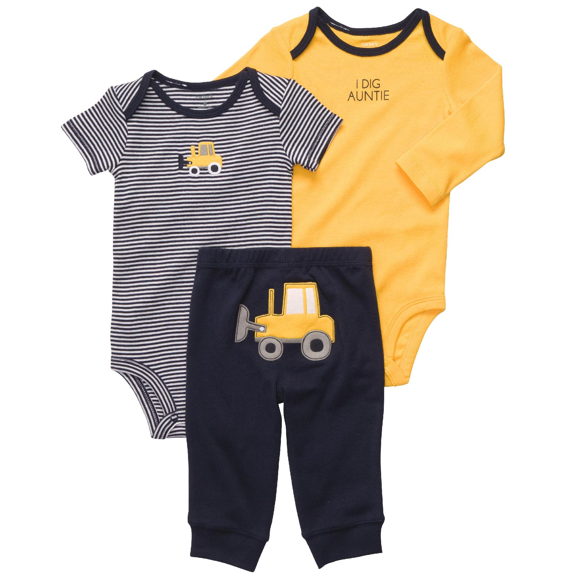 Carter's Newborn & Infant Boy's 3Pc Bodysuits & Pants - Truck