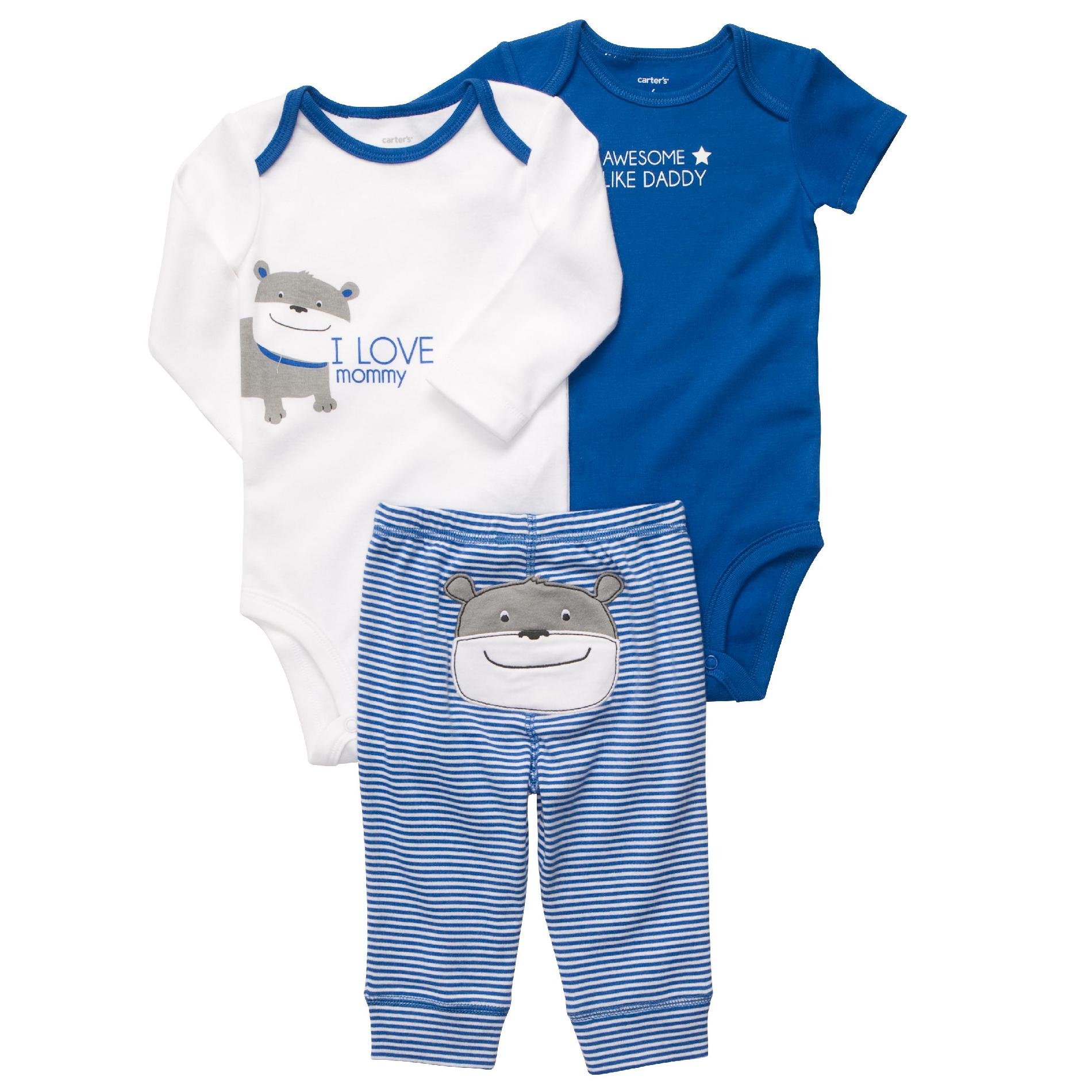 Carter's Newborn & Infant Boy's 3Pc Bodysuits & Pants - Dog