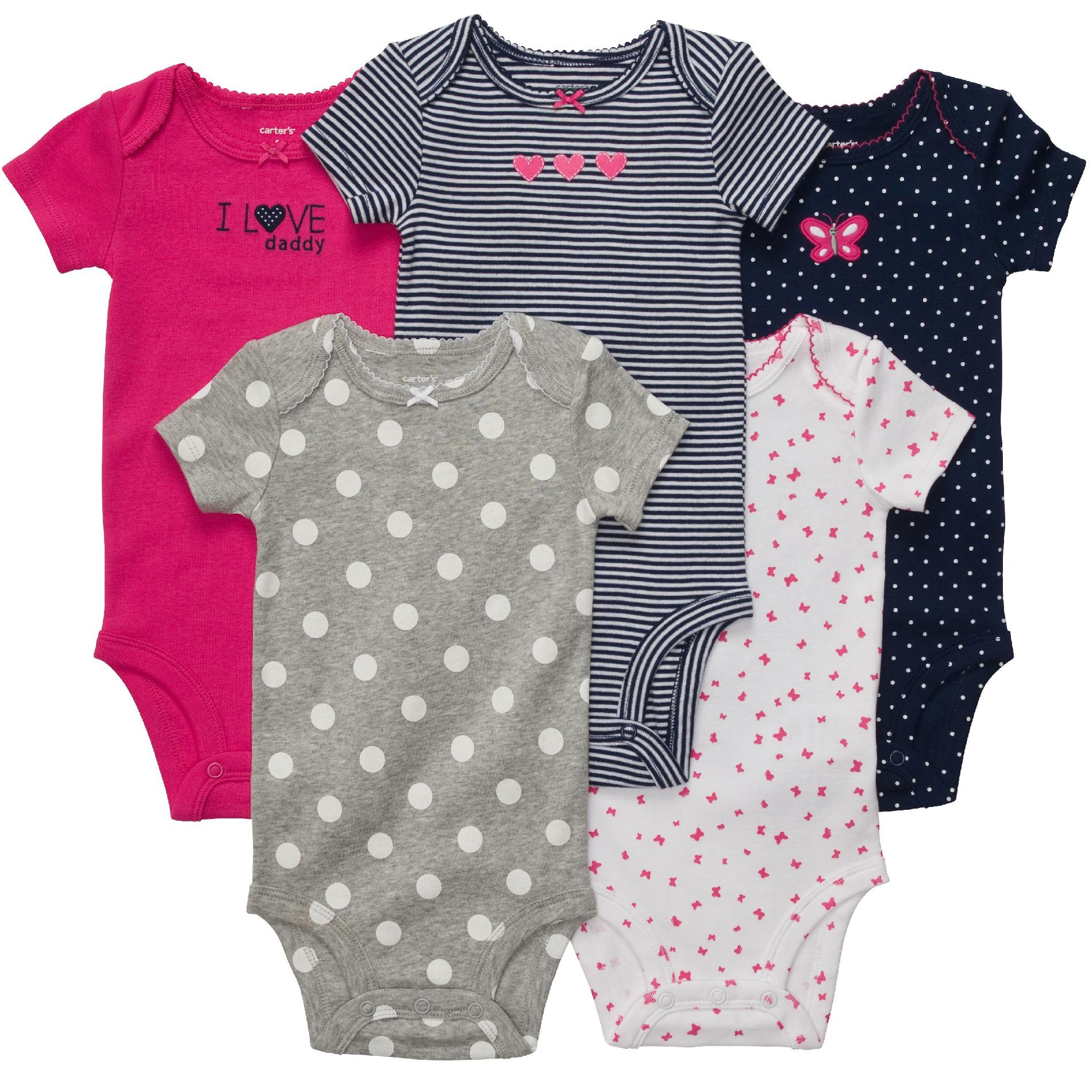 Carter's Newborn & Infant Girl's 5Pk Bodysuits
