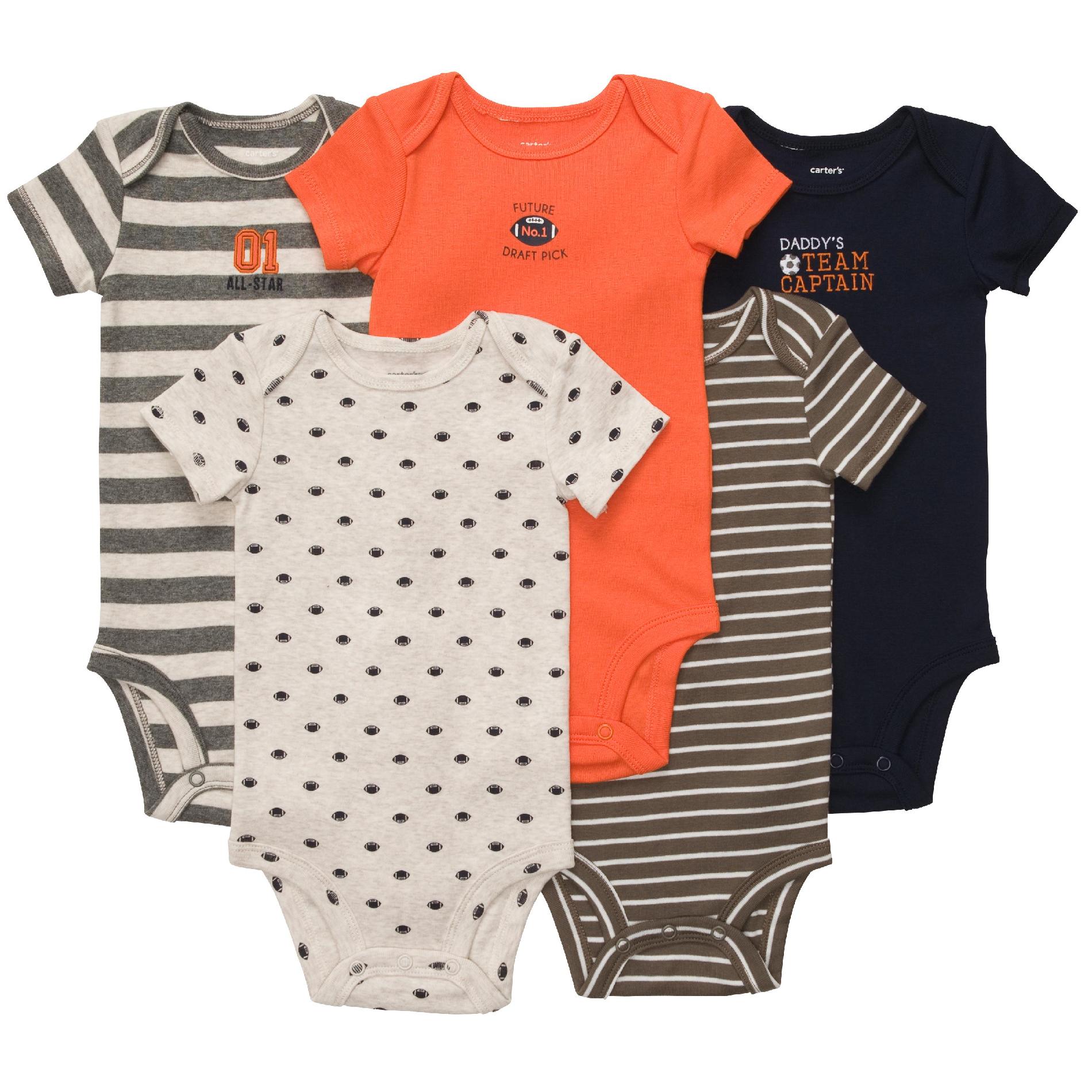 Carter's Newborn & Infant Boy's 5Pk Bodysuits - Sports