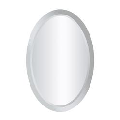 Sterling Industries Contemporary Home Living 24" White and Clear Oval Decorative Wall Mirror