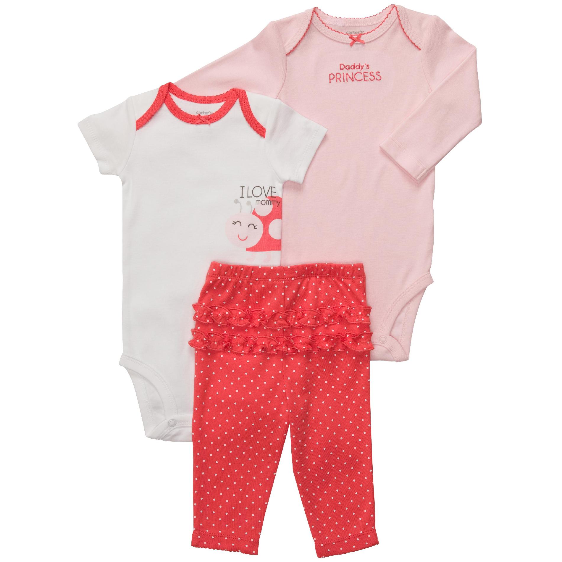 Carter's 3-Piece Newborn & Infant Girl's Bodysuits & Leggings - Ladybug