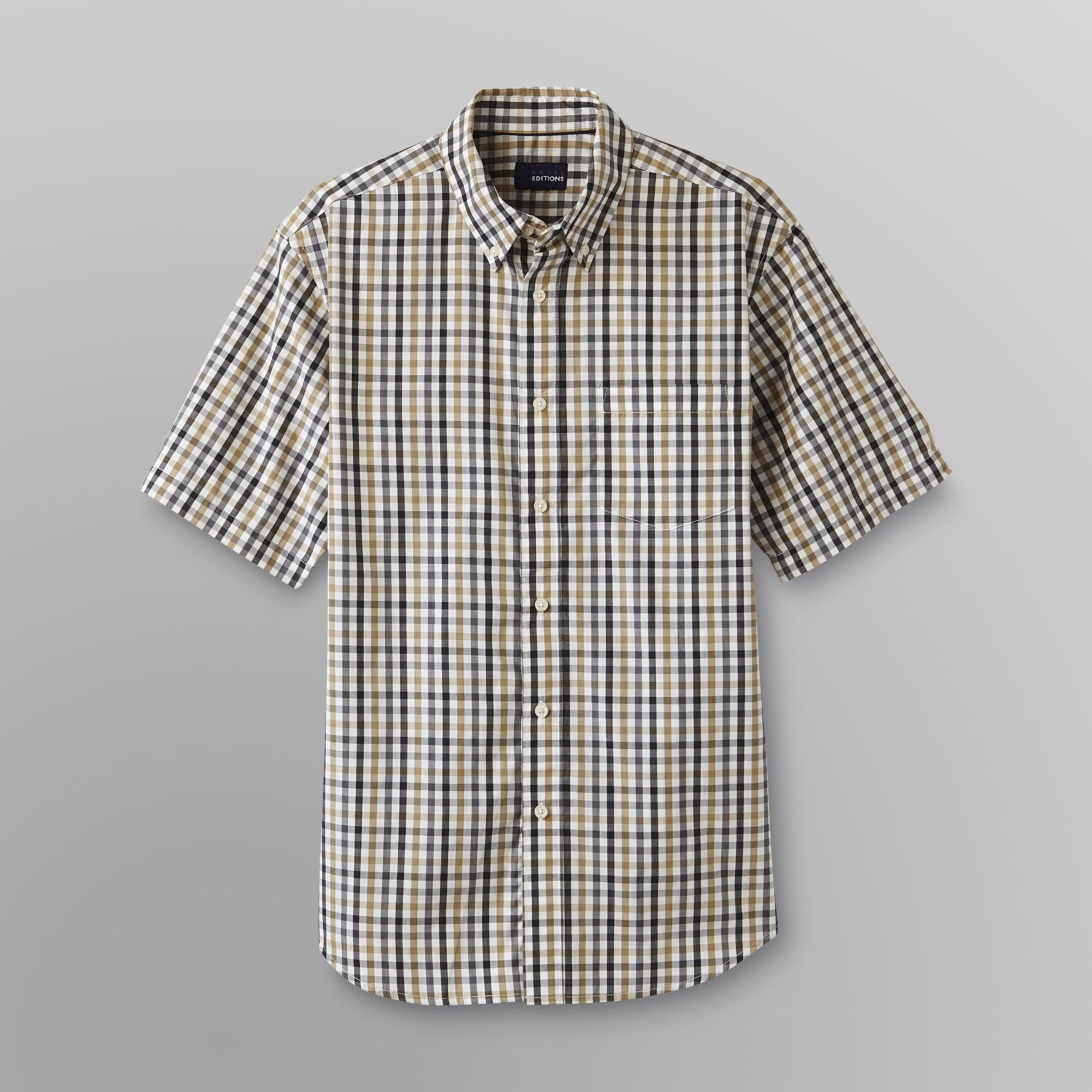 Basic Editions Men's Easy Care Shirt - Checkered