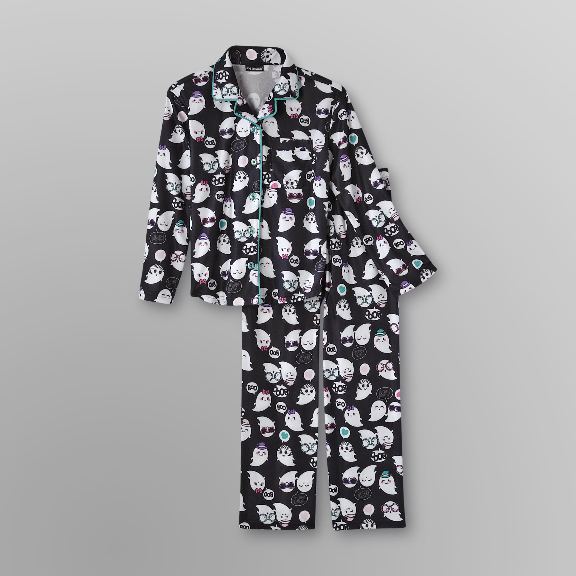 Joe Boxer Girl's Flannel Pajamas - Ghosts