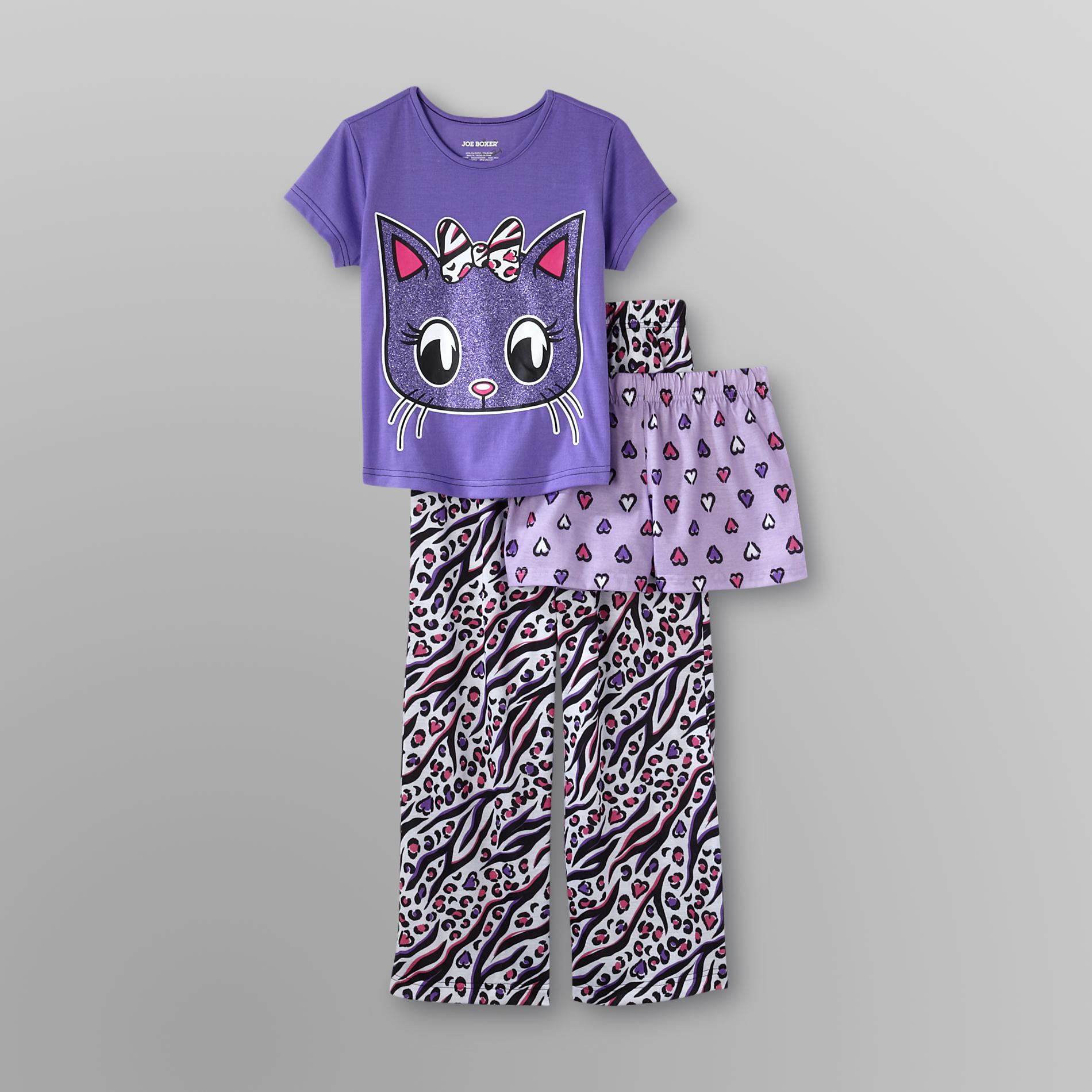 Joe Boxer 3-Piece Girl's Pajama Set - Kitty