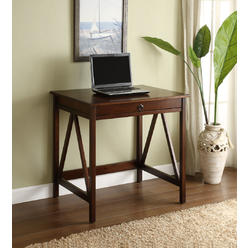 Linon Home Dcor Titian Laptop Desk, Antique Tobacco, 31.5" W x 24.02" D x 30" H
