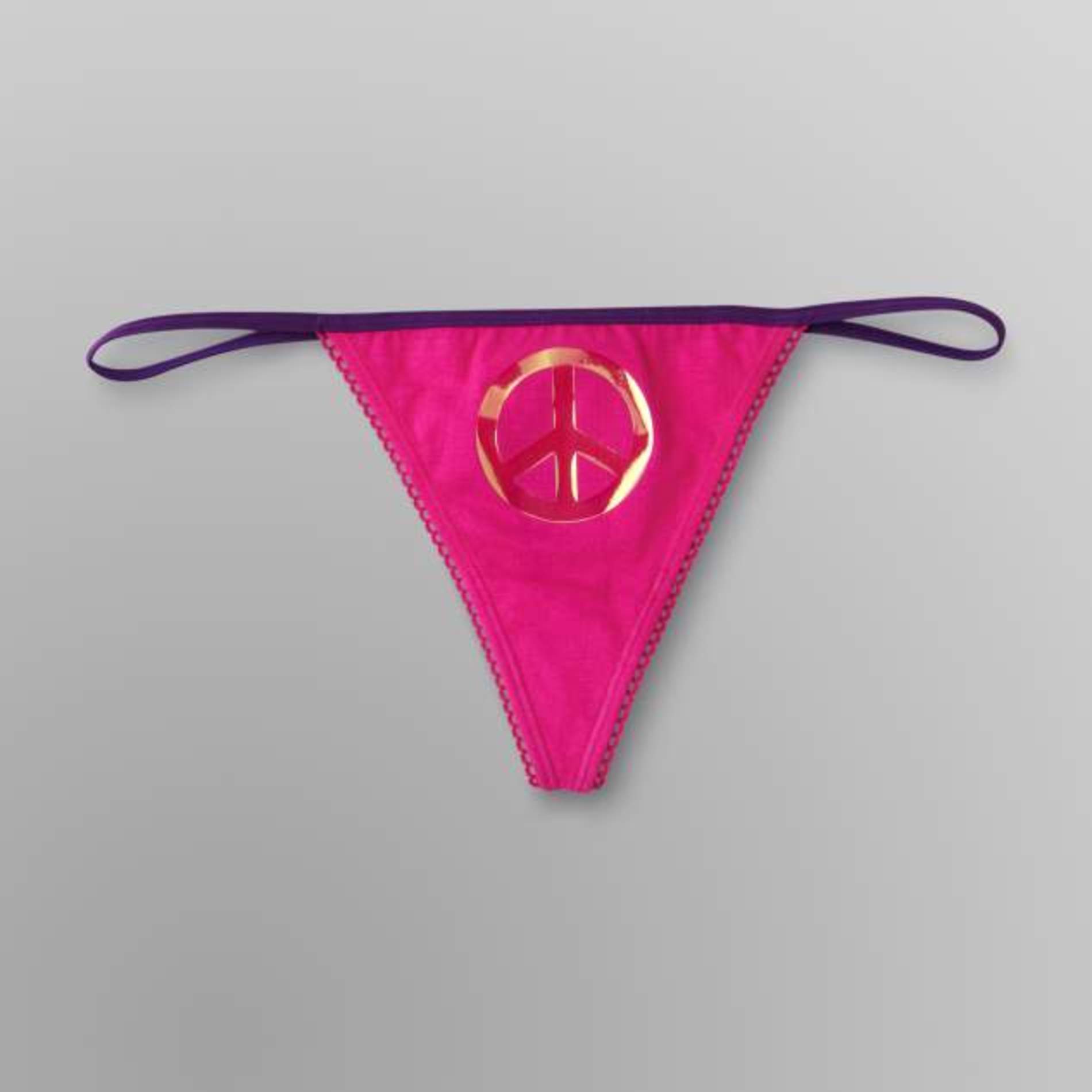 Joe Boxer Women's G-String Thong Panties - Peace Sign