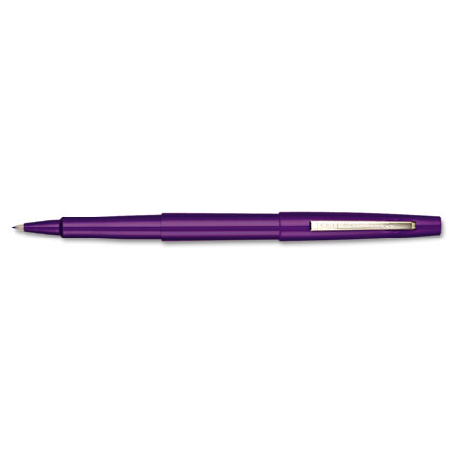 Paper-Mate PAP8450152 &#174; Point Guard Flair Porous Point Stick Pen, Purple Ink, Medium, Dozen