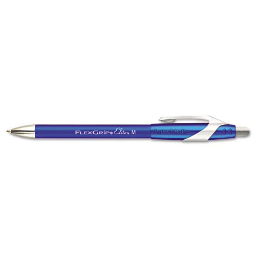 Paper-Mate PAP85581 FlexGrip Elite Ballpoint Retractable Pen  Blue Ink  Medium  Dozen