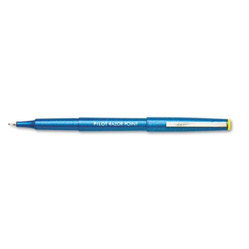 Pilot Automotive PIL11004 &#174; Razor Point Porous Point Stick Pen, Blue Ink, Extra Fine, Dozen
