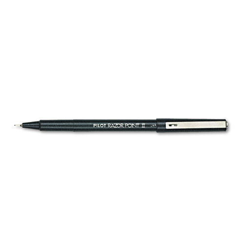 Pilot Automotive PIL11009 &#174; Razor Point II Porous Point Stick Pen, Black Ink, Ultra Fine, Dozen