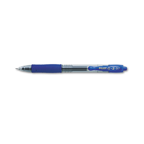 Pilot Automotive PIL31021 &#174; G2 Gel Inkl Pen, Retractable, Refillable, Blue Ink, 0.7mm Fine, Dozen
