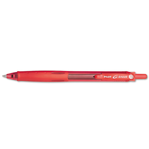 Pilot Automotive PIL31508 G-Knock BeGreen Retractable Gel Ink Pen  Red Ink  .7mm  Dozen