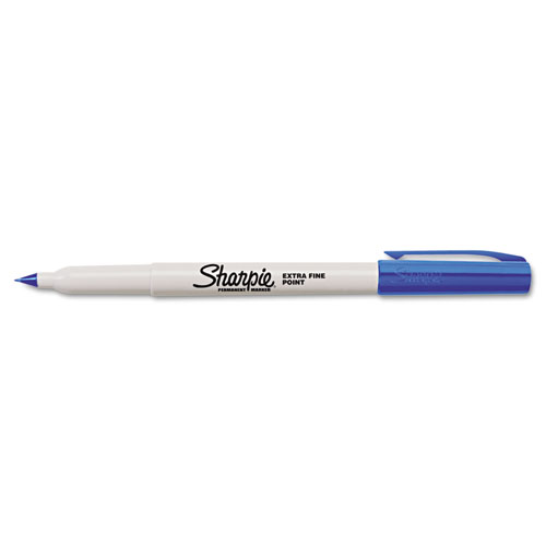 Sharpie SAN35003 Permanent Marker  Extra Fine Point  Blue  Dozen