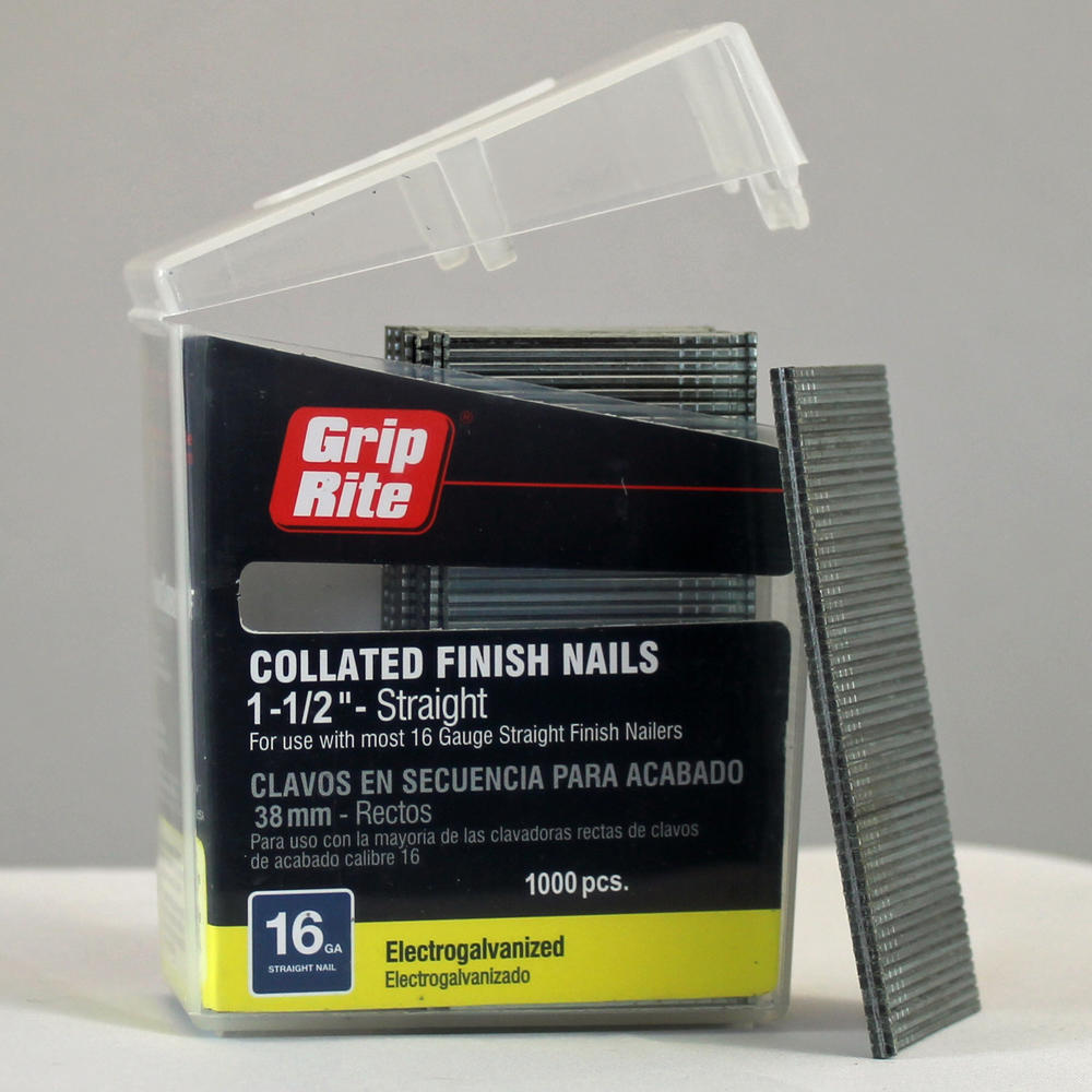 Grip Rite 16 Gauge Collated Finish Nails 1-1/2" Straight