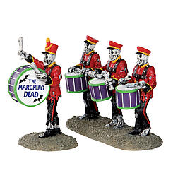 Lemax Spooky Town Collection Lemax 32101 Drum Corpse Spooky Town Figure Set of 2 Halloween Decor Figurine
