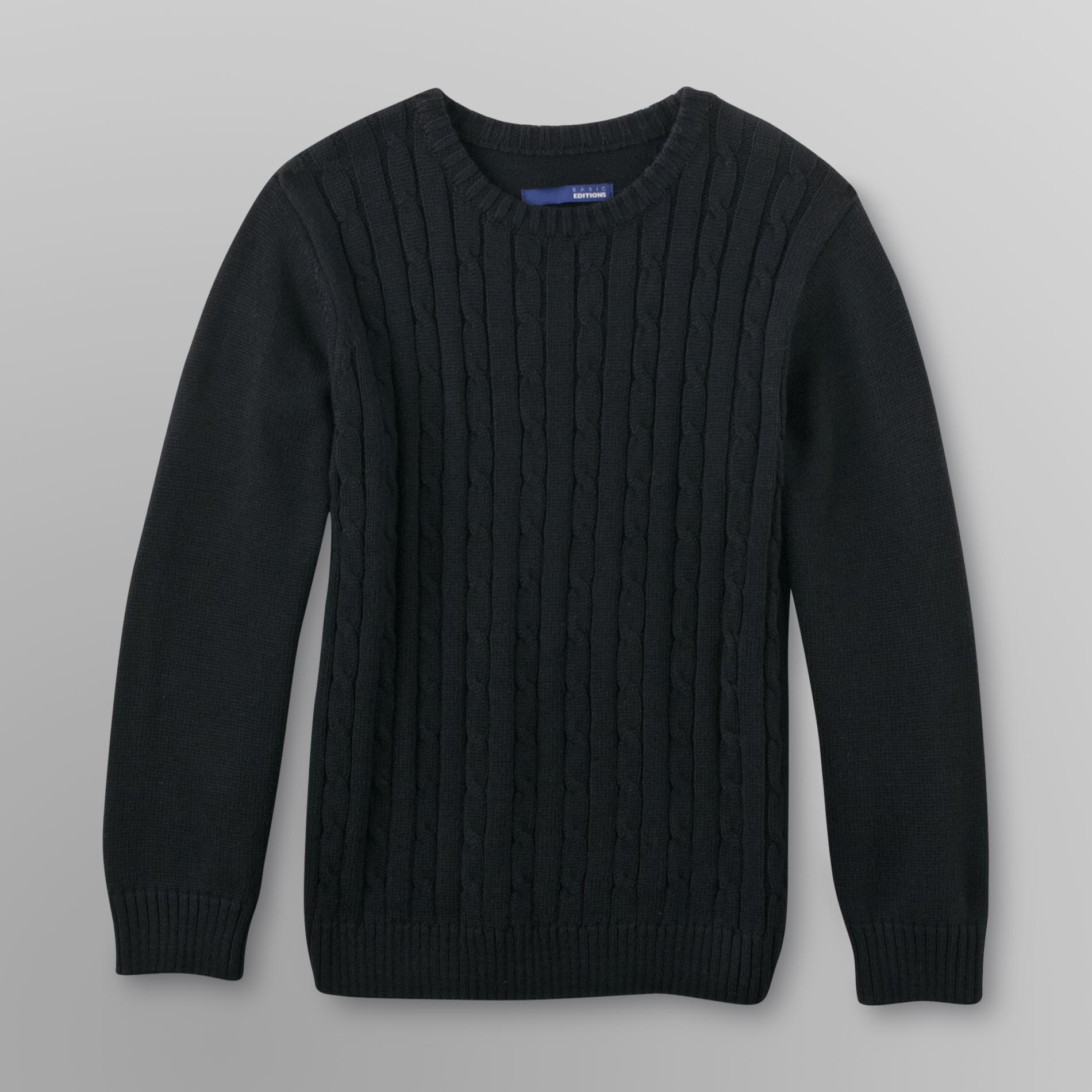Basic Editions Boy's Cable Knit Sweater