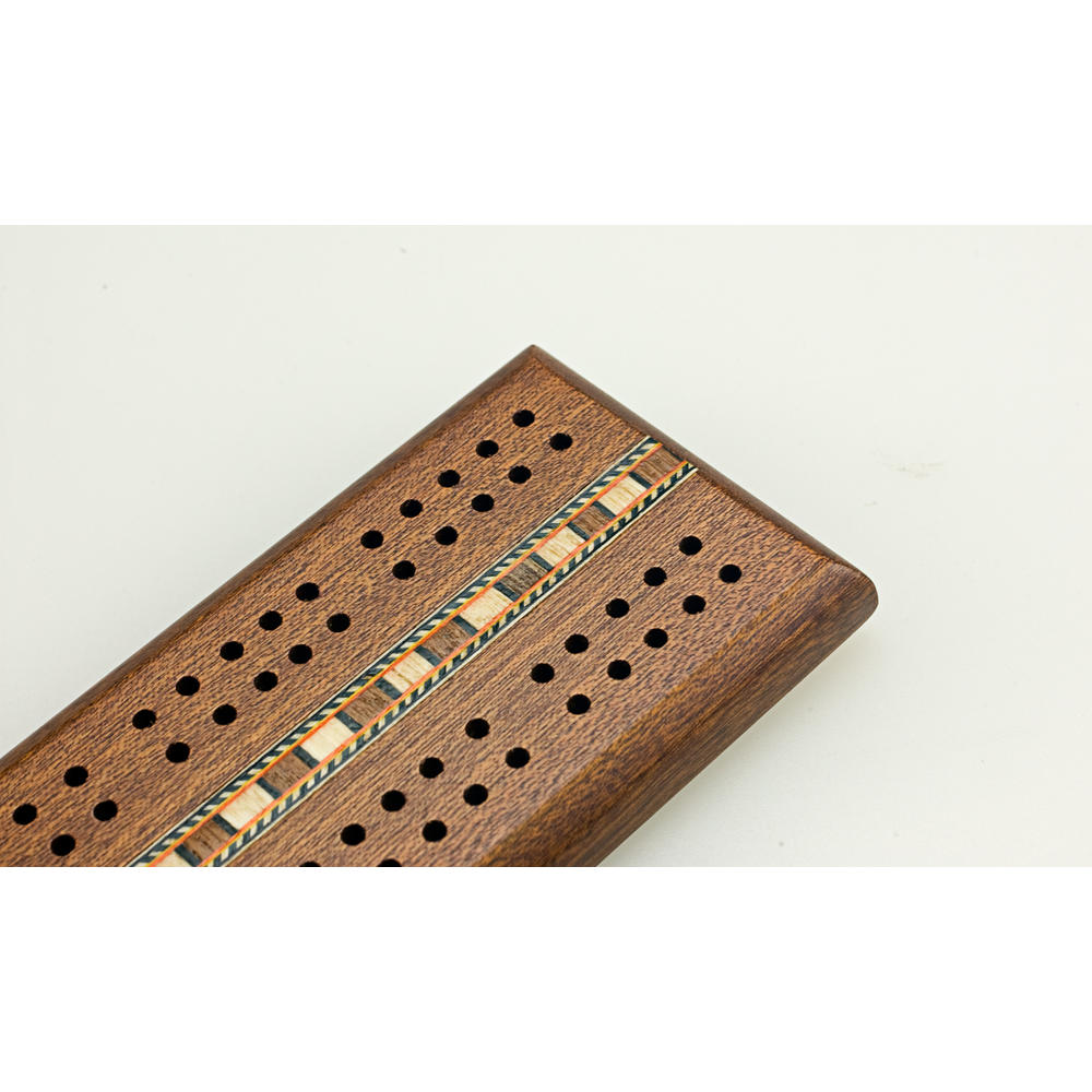 Sterling Games WOODEN DOUBLE TRACK CRIBBAGE  (12" long)