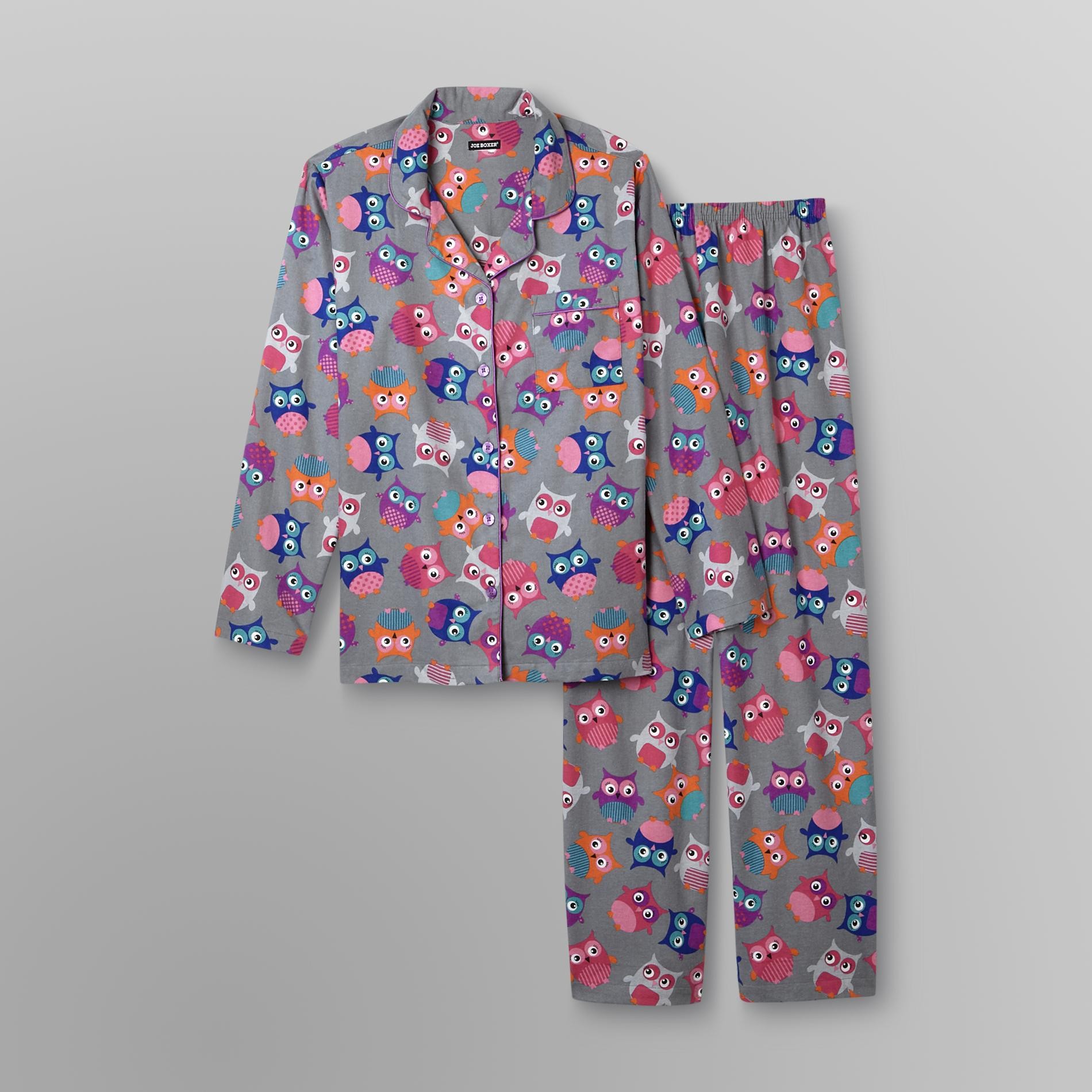 Joe Boxer Women's Flannel Pajamas Owls