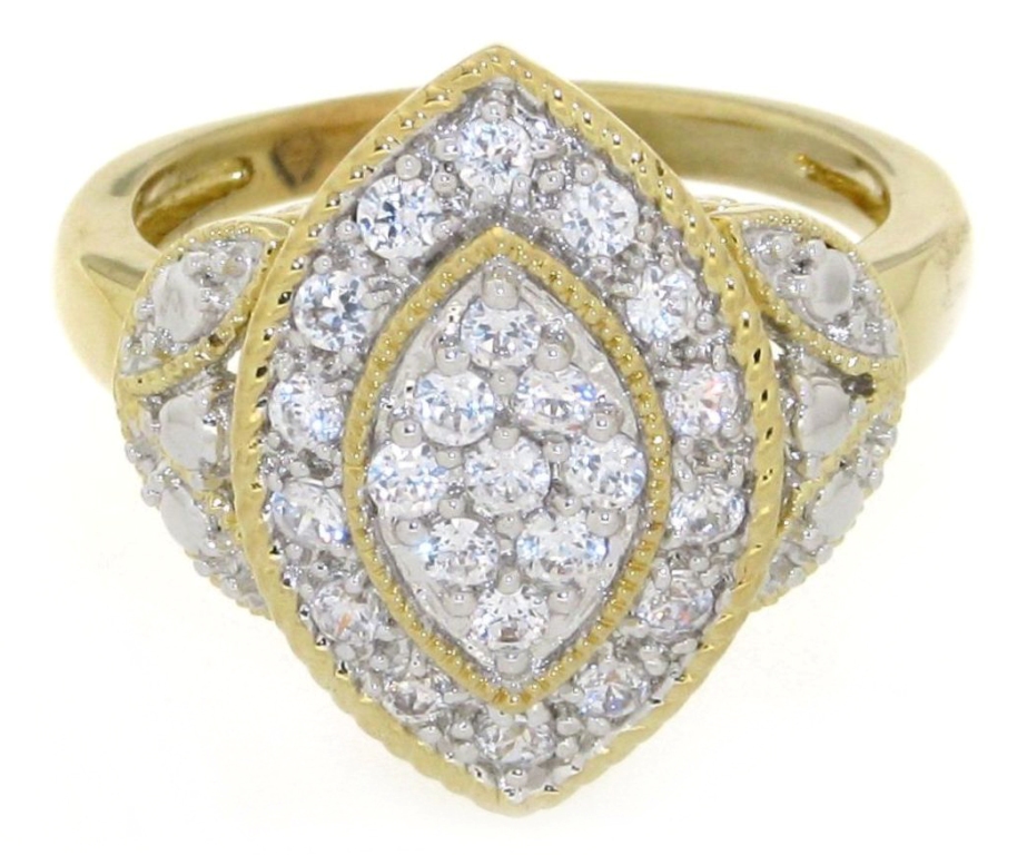 Gold Over Brass 1/2 cttw Diamond Ring