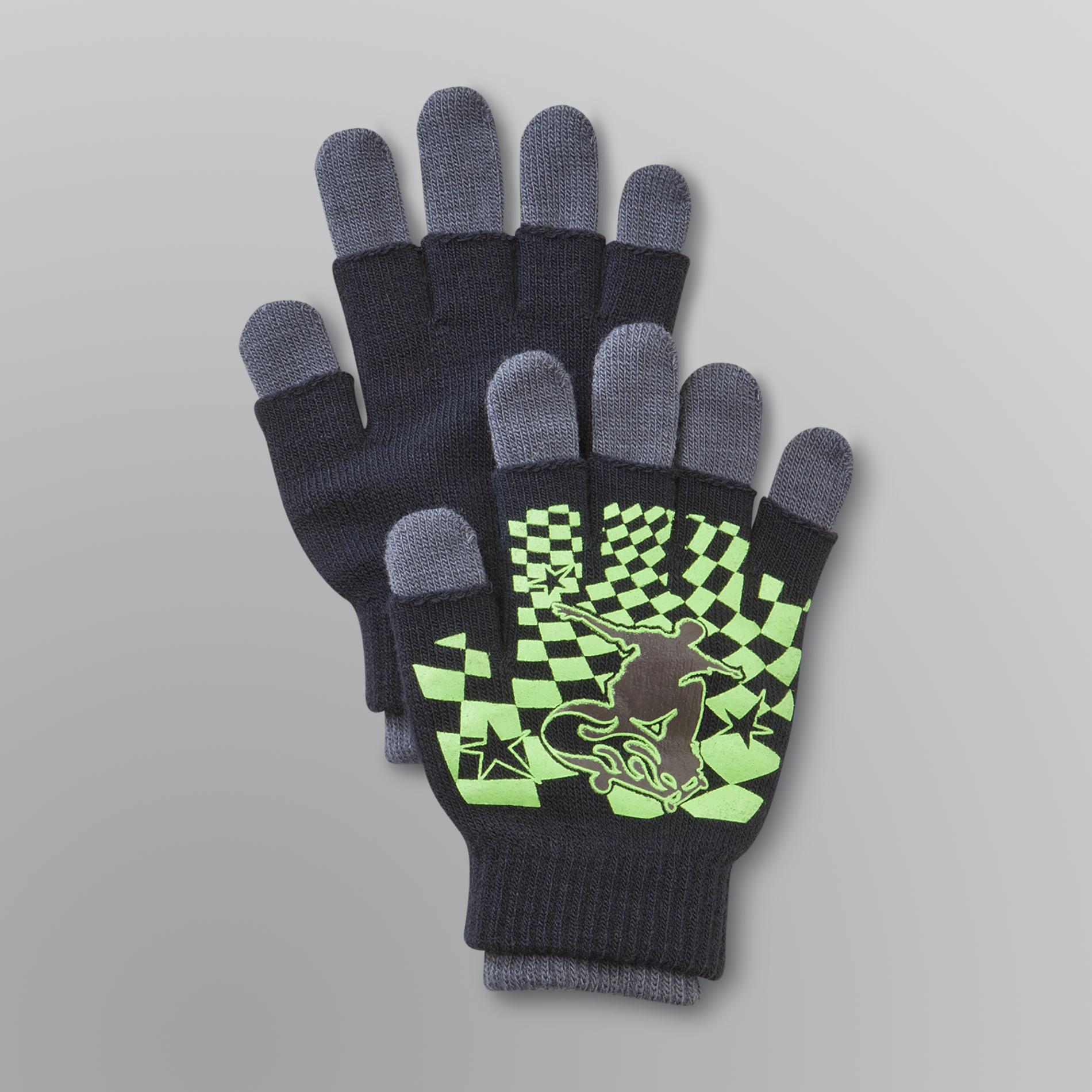 Joe Boxer Boy's 2 Pairs Stretch Gloves Skater