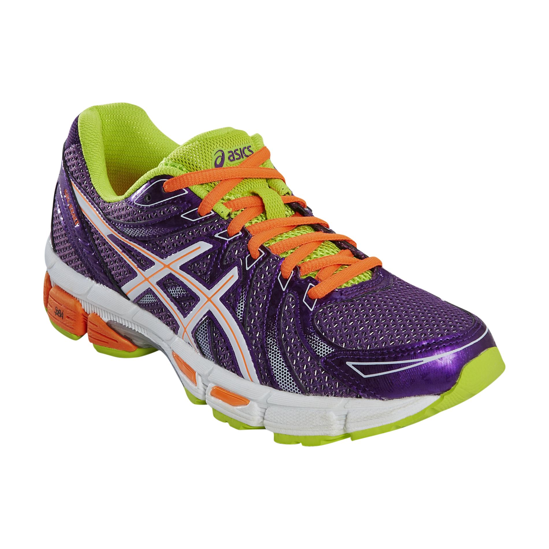 ASICS Women's  GEL-Exalt Running Athletic Shoe - Purple/Orange/Lime
