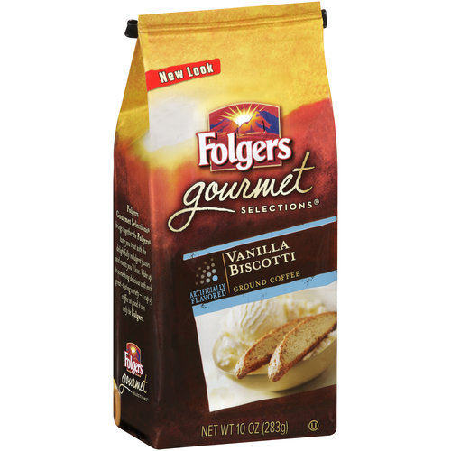 Folgers Gourmet, Vanilla Biscotti Ground Coffee, 10oz Folgers Gourmet, Vanilla Biscotti Ground Coffee, 10oz