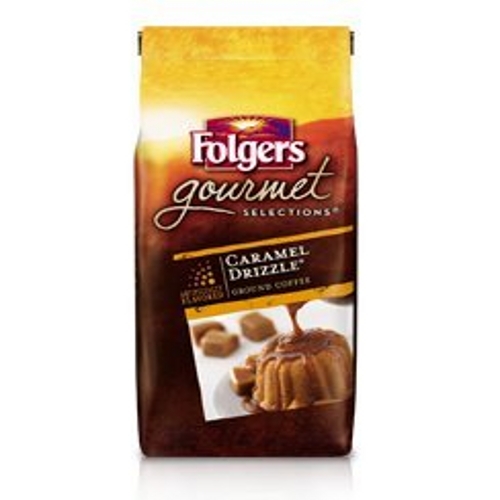 Folgers Gourmet Selections, Caramel Drizzle Ground Coffee, 10 oz