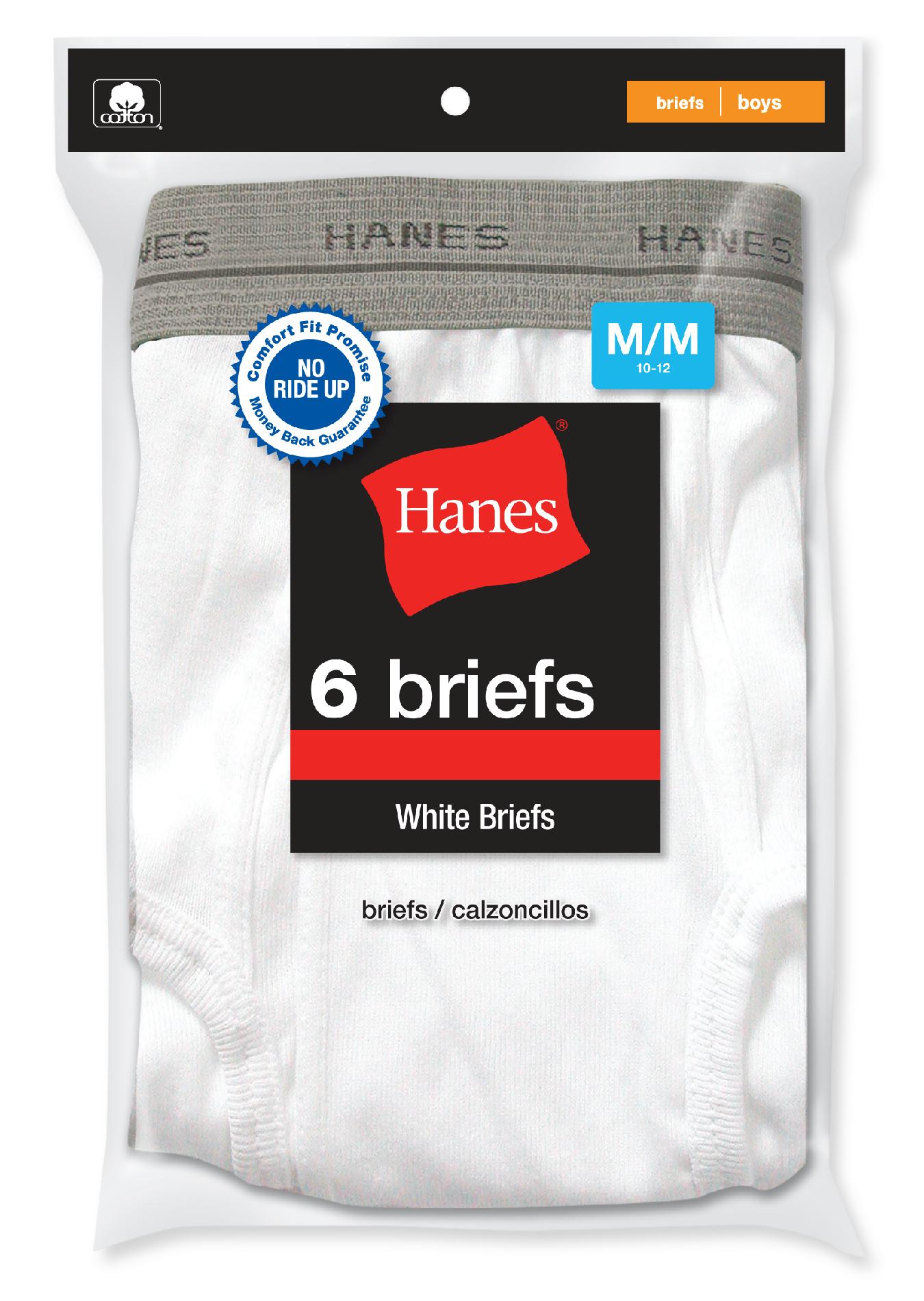 Hanes Boys Cotton Brief White 6 Pack, Size: XS Hanes Boys Cotton Brief White 6 Pack, Size: XS