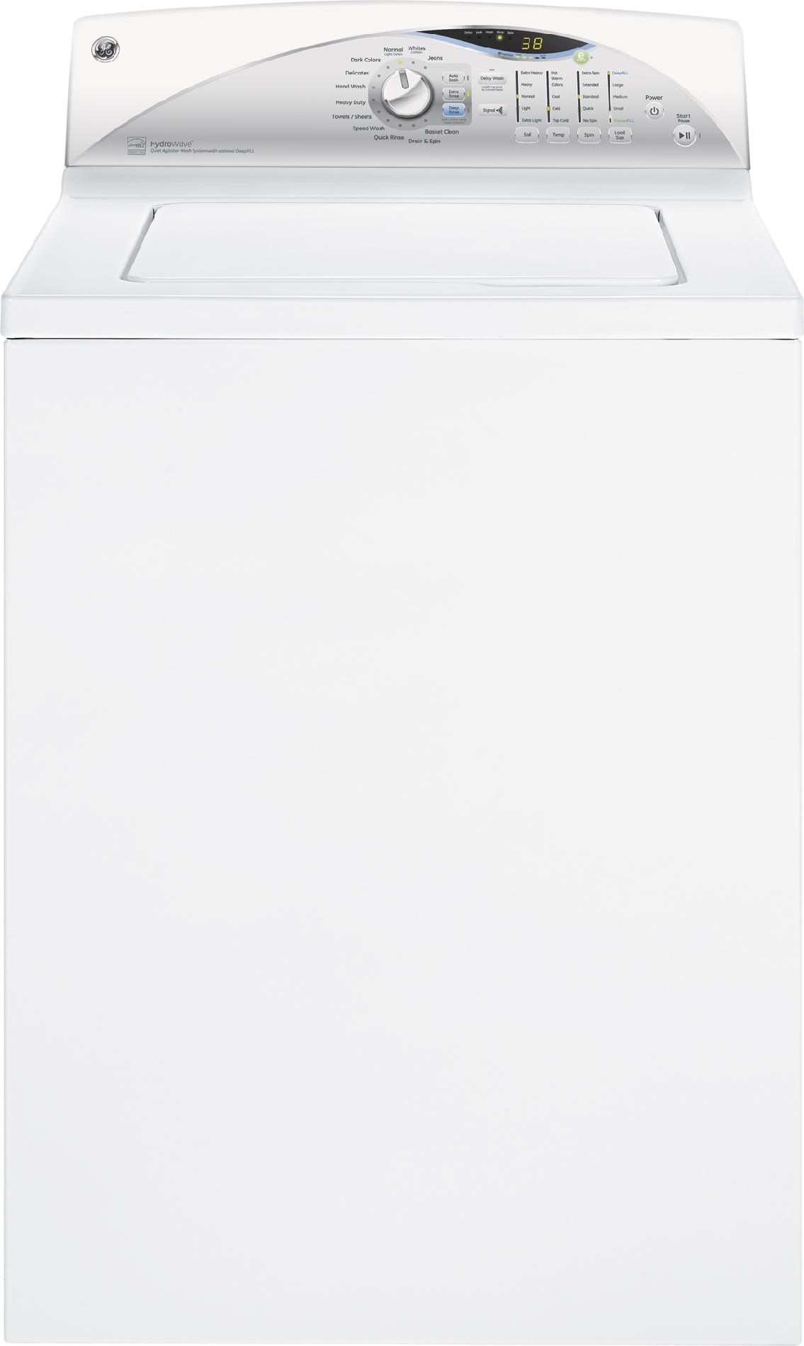 Ge 3.9 Cu. Ft. Topload Washer W/ Stainlesssteel Basket White Fandu