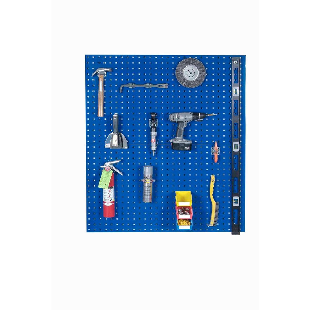 Triton Products LocBoard 2 Qty  24 In. W x 42-1/2 In. H x 9/16 In. D Blue Epoxy  18 Gauge Steel Square Hole Pegboards