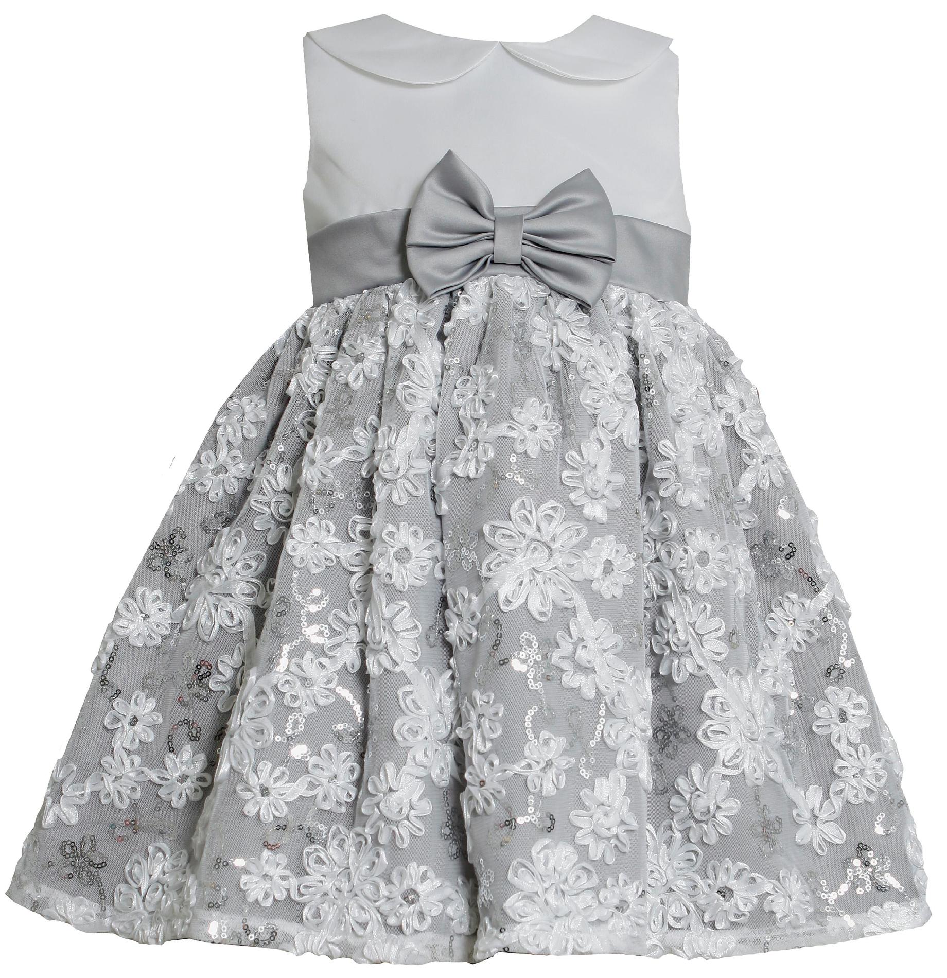 Ashley Ann Girls' Soutache Sleeveless Floral Party Dress