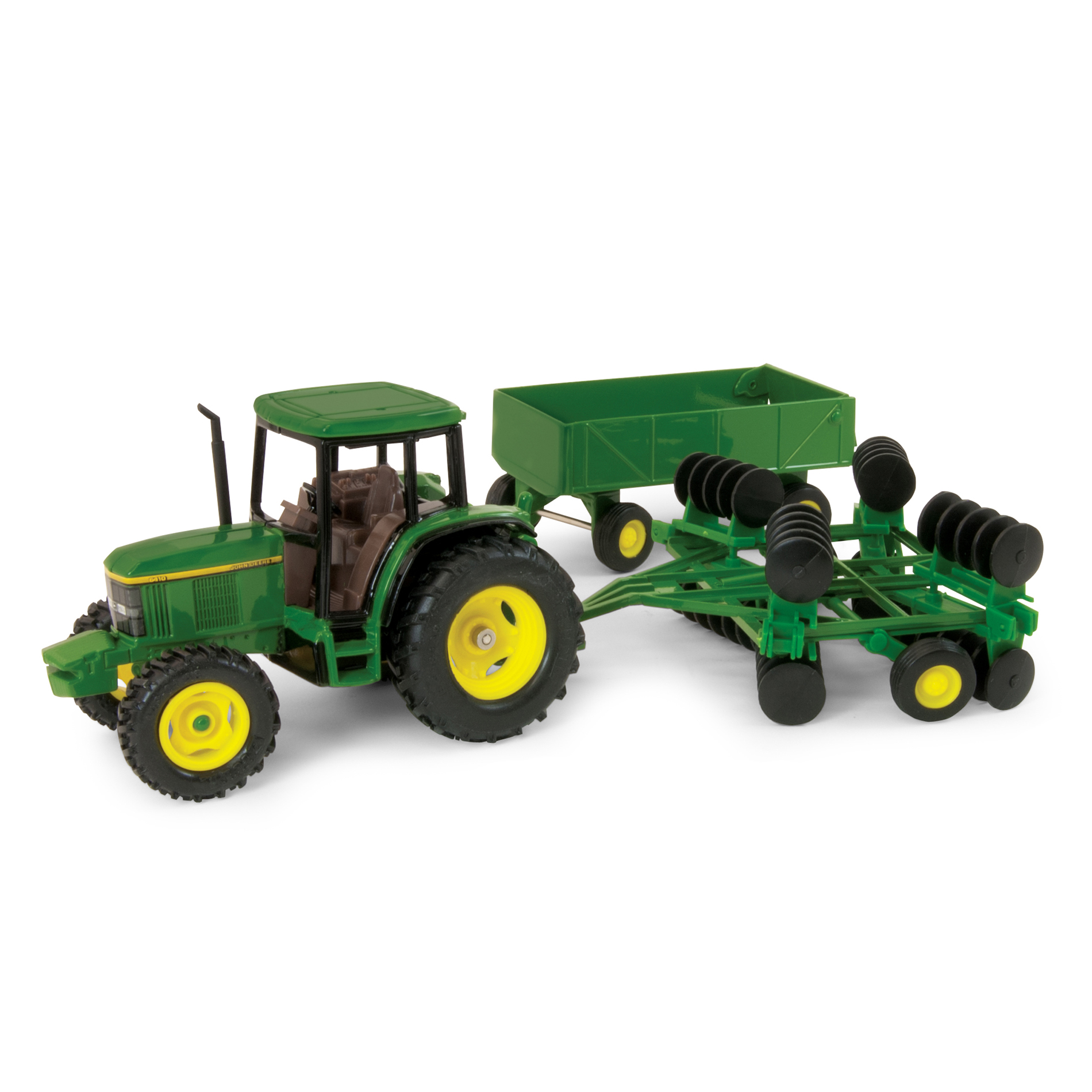 John Deere Kids 1/32 John Deere 6410 Tractor with Barge Wagon and Wing Disk