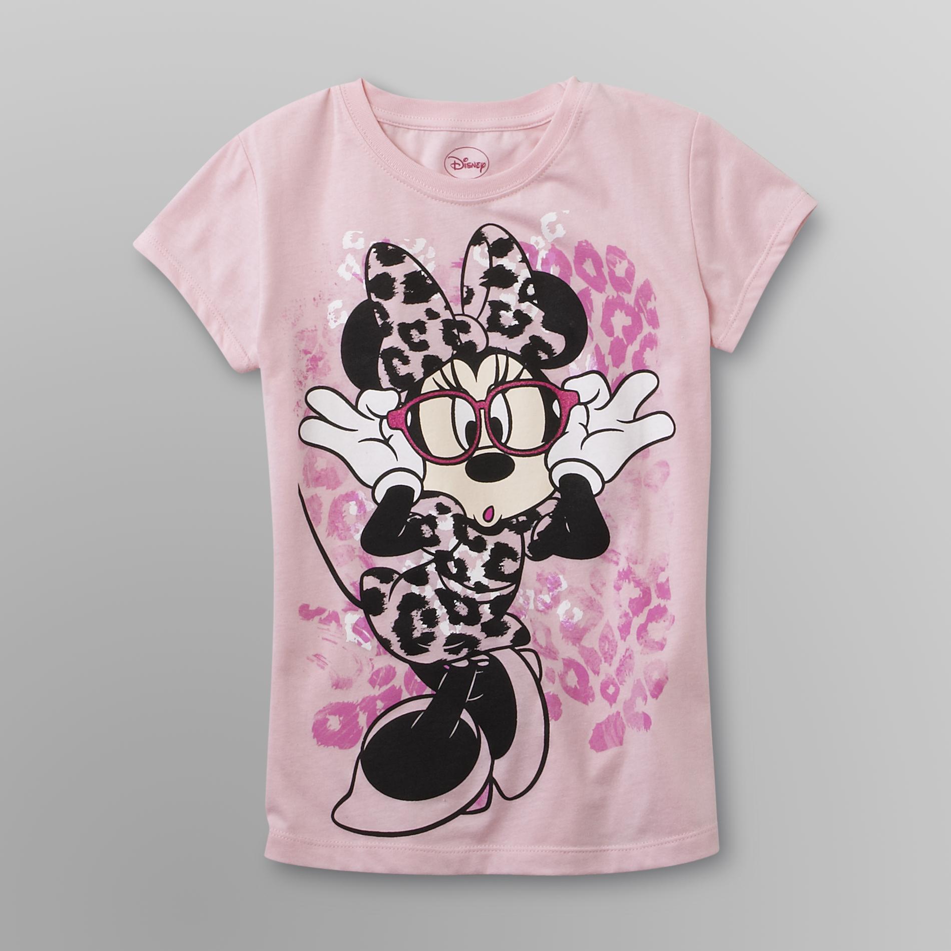Disney Minnie Mouse Girl's Graphic T-Shirt - Glasses