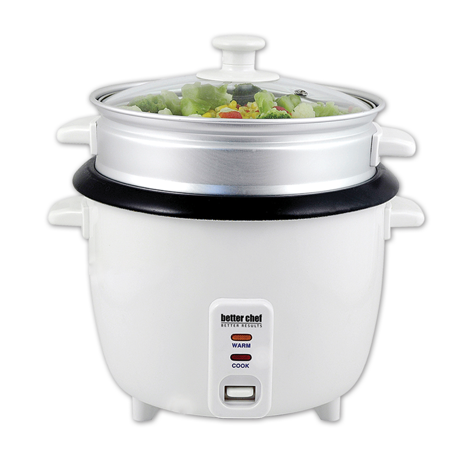 Better Chef IM-405SB 5-Cup Rice Cooker with Food Steamer